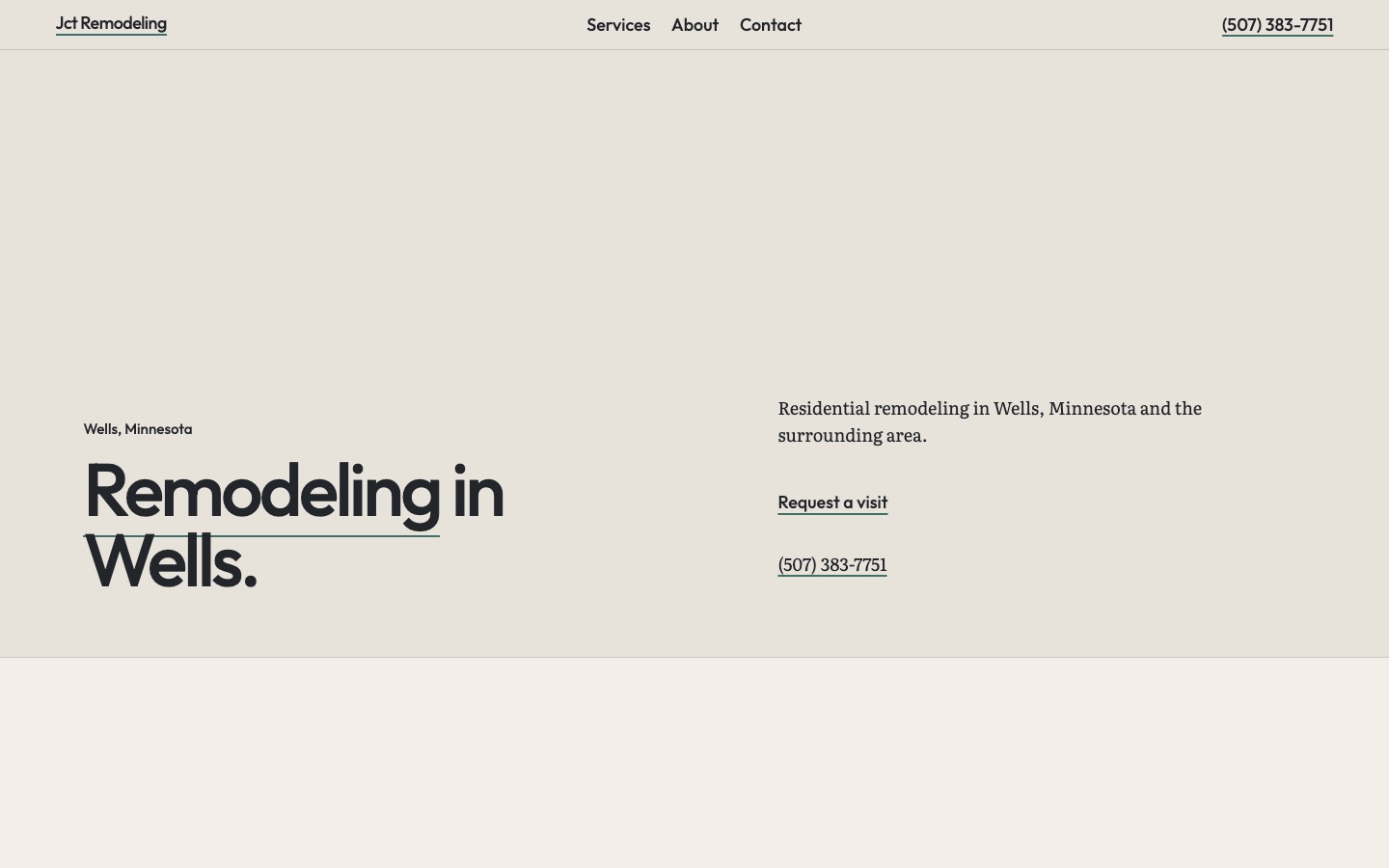 Jct Remodeling homepage
