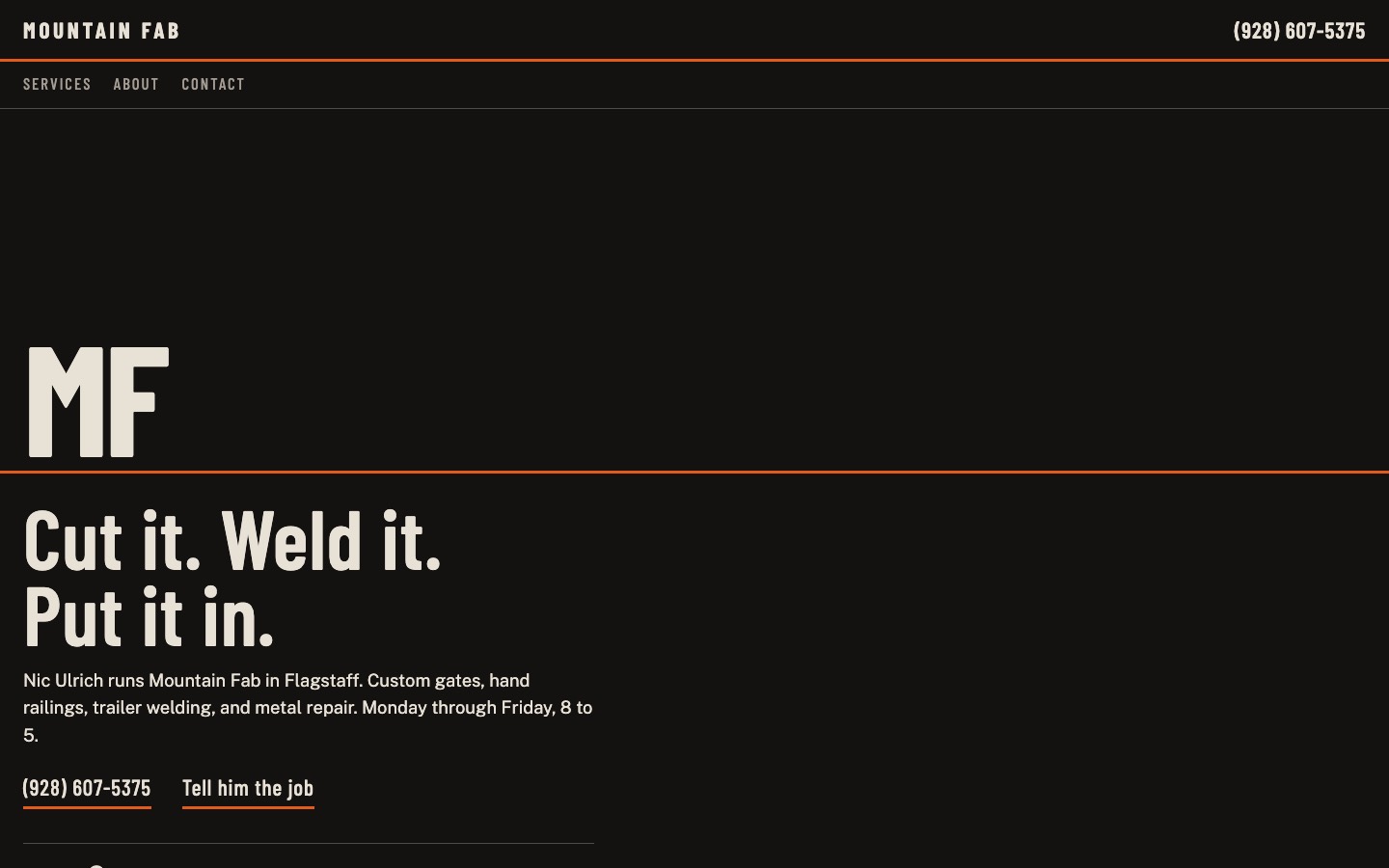 Mountain Fab homepage